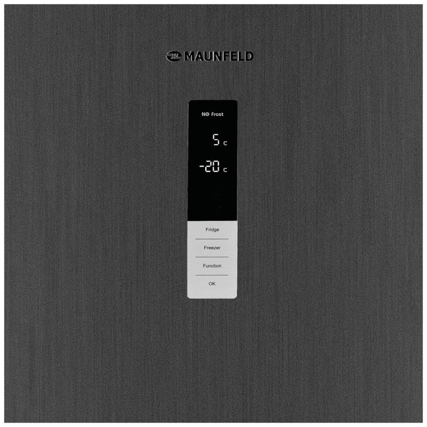 Двухкамерный холодильник Maunfeld MFF185NFX10 Inverter No frost, серебристый фото 10