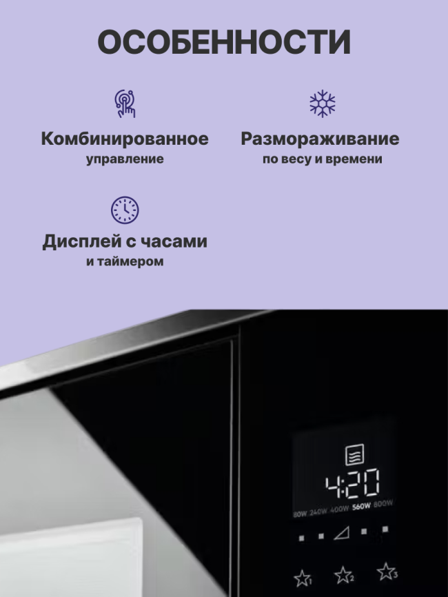 Встраиваемая микроволновая печь ELECTROLUX Electrolux LMS2203EMK фото 3