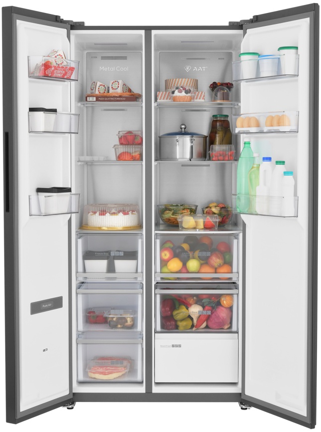 Холодильник Side-by-Side Zugel ZRSSI540XB No frost, черный фото 2