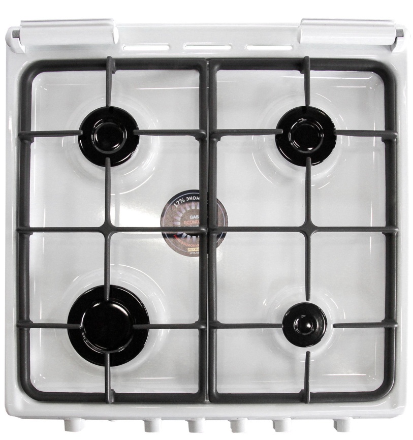 Газовая плита De luxe 5040.31 г 50 см, 43 л, 4 конфорки, белый фото 4