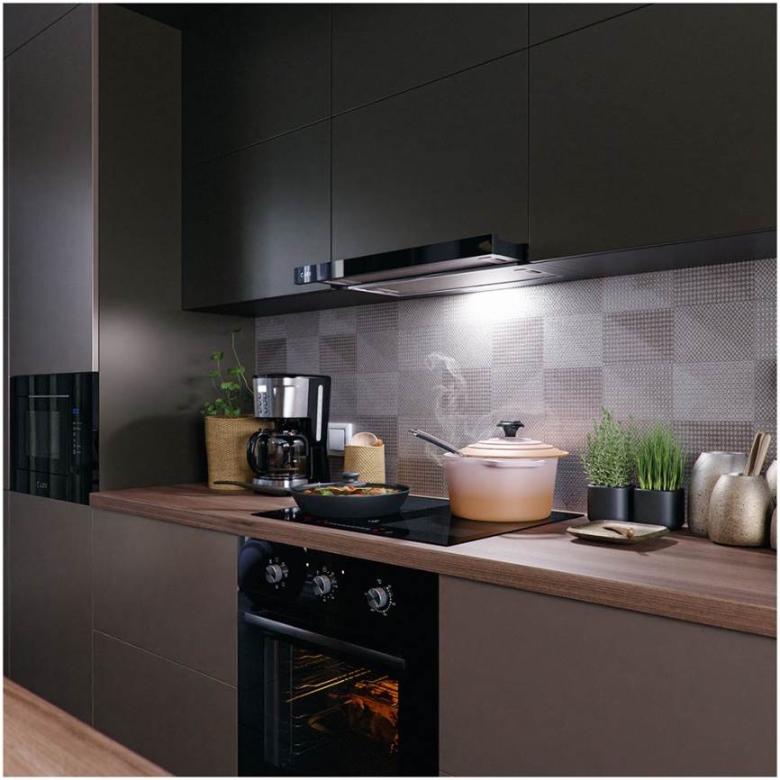 Вытяжка LEX HIDE G 600 BLACK фото 4