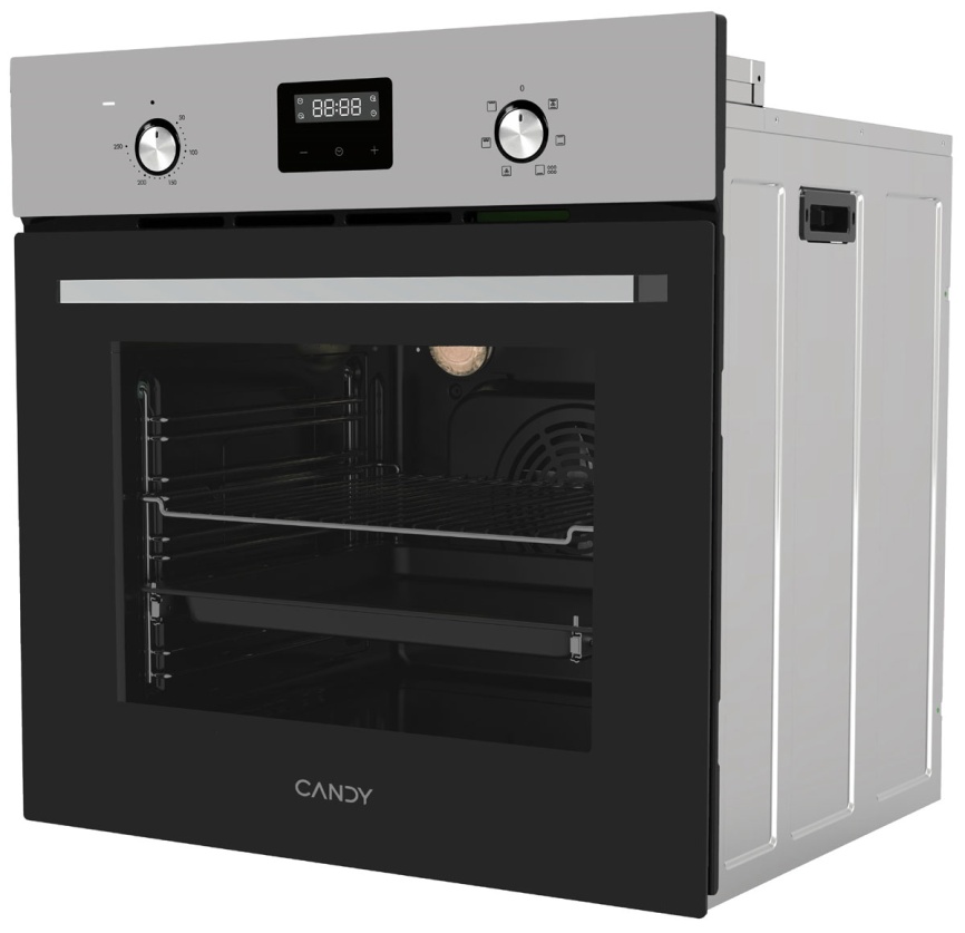 Электрический духовой шкаф Candy COXP06TBX 59 см, 62 л гриль конвекция, серебристый фото 3