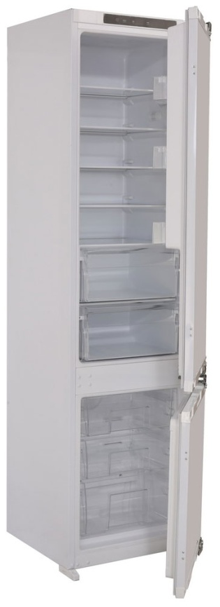 Встраиваемый двухкамерный холодильник Ascoli ADRF310WEBI No frost, белый фото 4