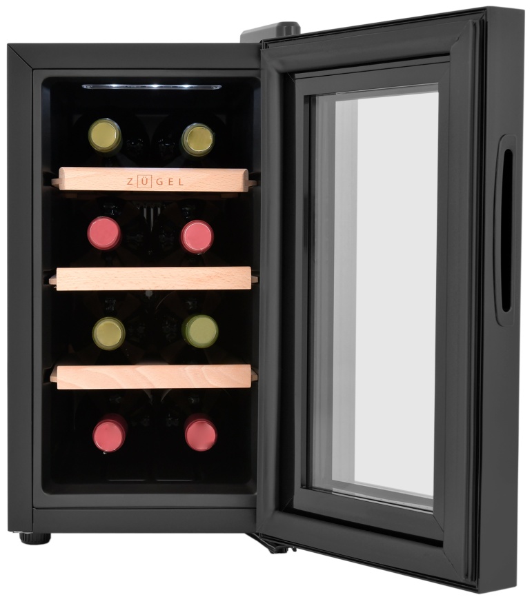 Винный шкаф Zugel ZTWF82B черный фото 7