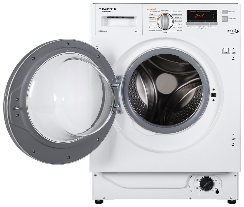 Встраиваемая стиральная машина Maunfeld MBWM1486S автомат 8 кг, белый фото 2