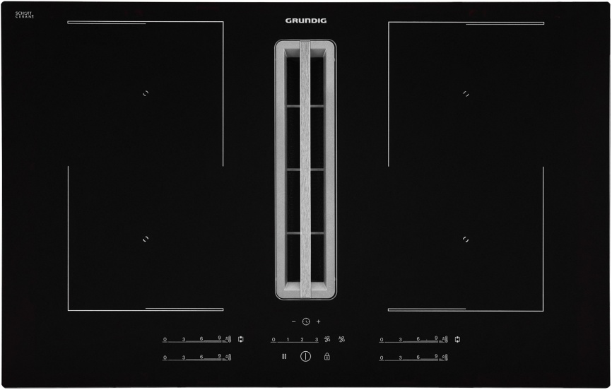 Электрическая варочная панель Grundig GIEH 834480 P 82 см, 4 конфорки стеклокерамика, черный фото 1