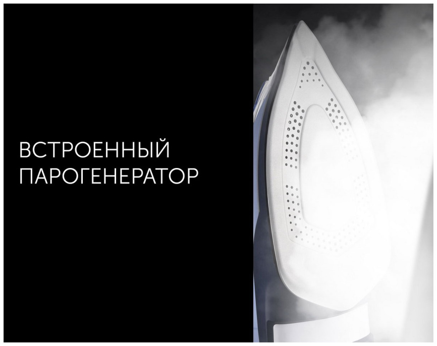 Утюг для одежды с отпаривателем  Polaris PIR 3074 SG AA 3m Белый/Голубой фото 9