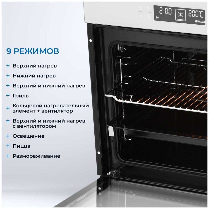Электрический духовой шкаф Zugel ZOE601W фото 5
