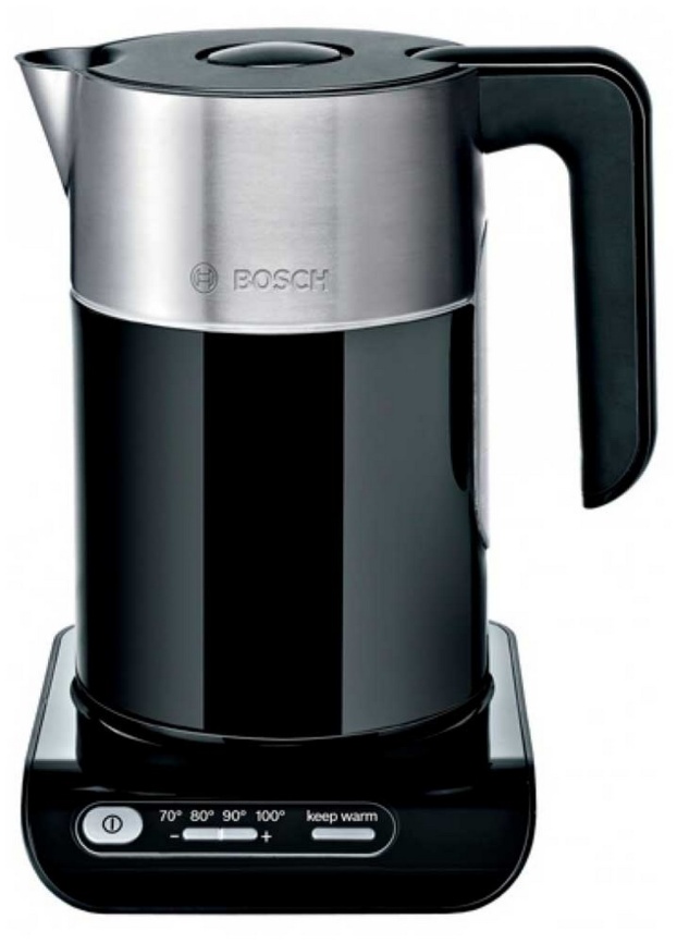 Чайник электрический Bosch TWK-8613 P Styline, 2400 Вт, черный фото 1