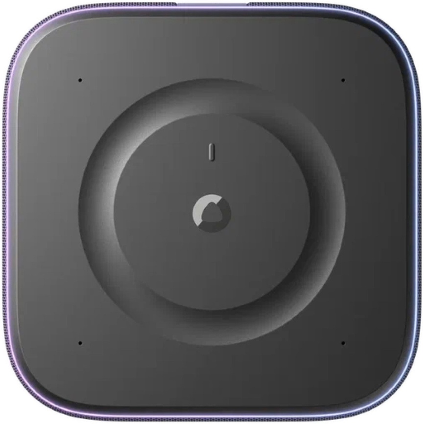 Умная колонка Яндекс Станция 3 с Алисой, эмбиент-подсветкой и Zigbee, черная (YNDX-00060BLK) фото 2