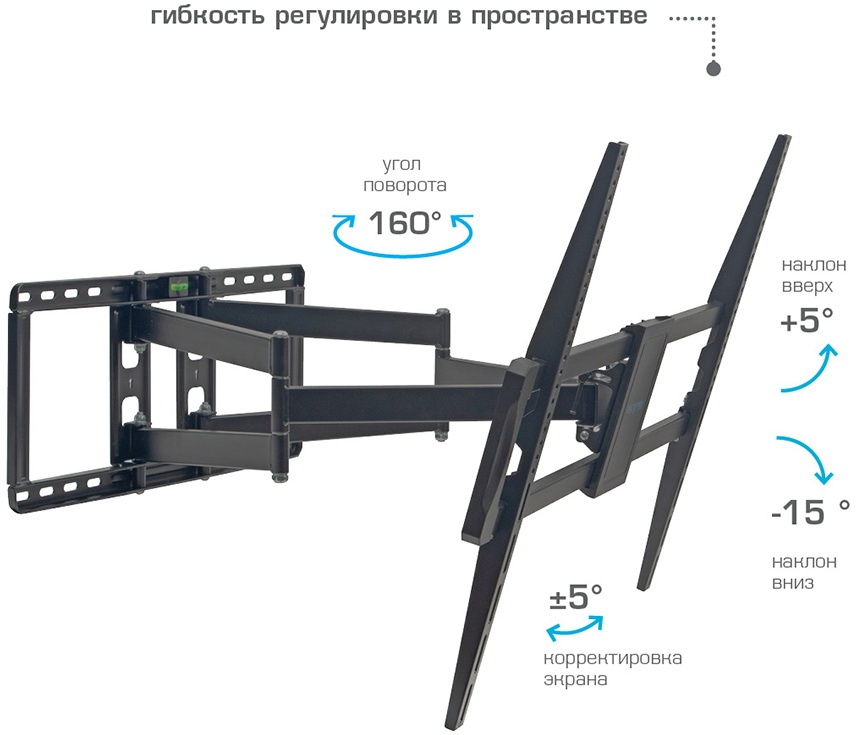 Кронштейн для телевизора Kromax ATLANTIS-75 black фото 8