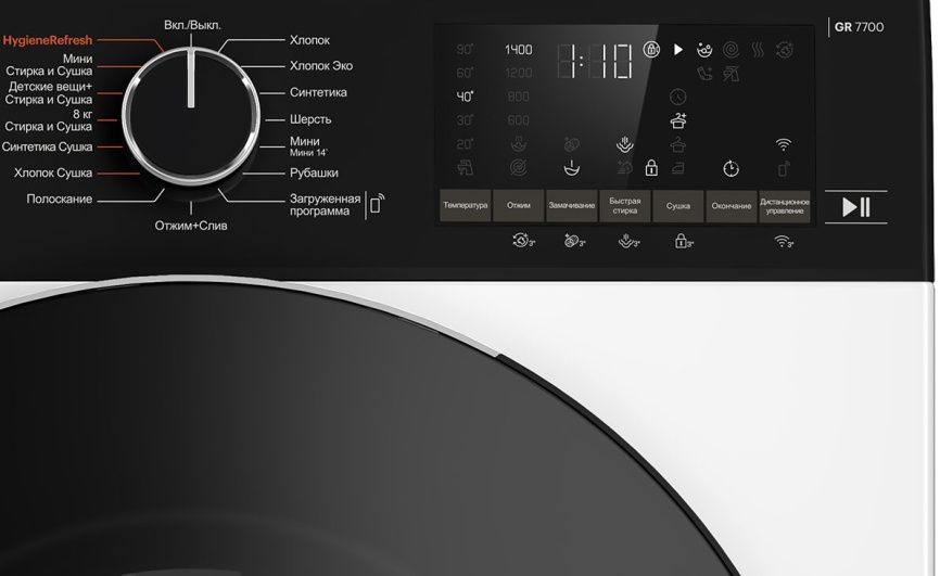 Стиральная машина с сушкой Grundig GD7 P612847 W 12 кг, белый фото 3