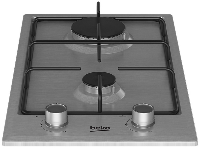 Газовая варочная панель Beko HDCG 32220 FX 28 см, 2 конфорки электроподжиг газконтроль, серебристый фото 3