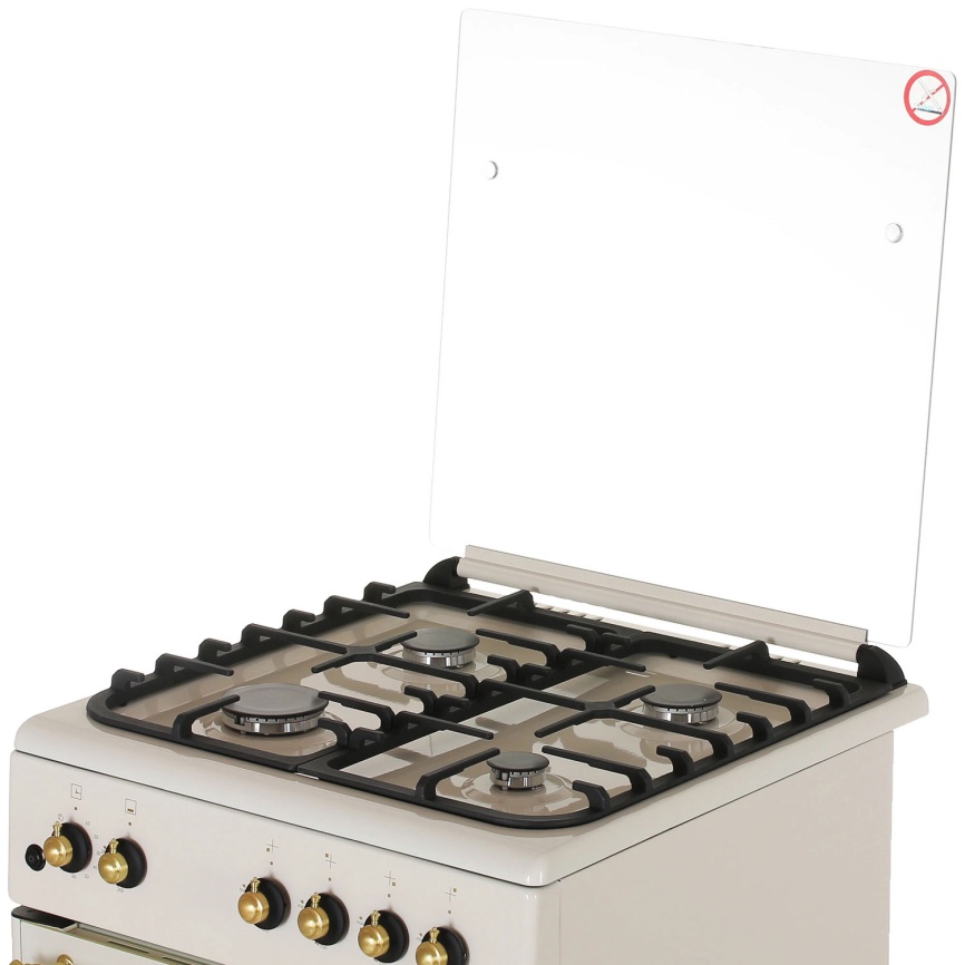 Газовая плита De luxe 606040.24г 006 60 см, 64 л, 4 конфорки, бежевый фото 9