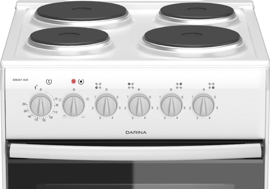 Электроплита Darina S EM 341 404 W 50 см, 4 конфорки, белый фото 2