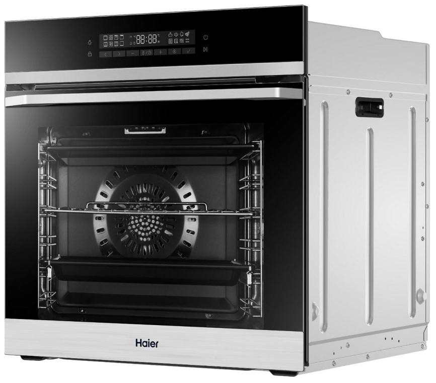 Электрический духовой шкаф Haier HOQ-F5AABX 59 см, 72 л гриль конвекция, серебристый фото 6