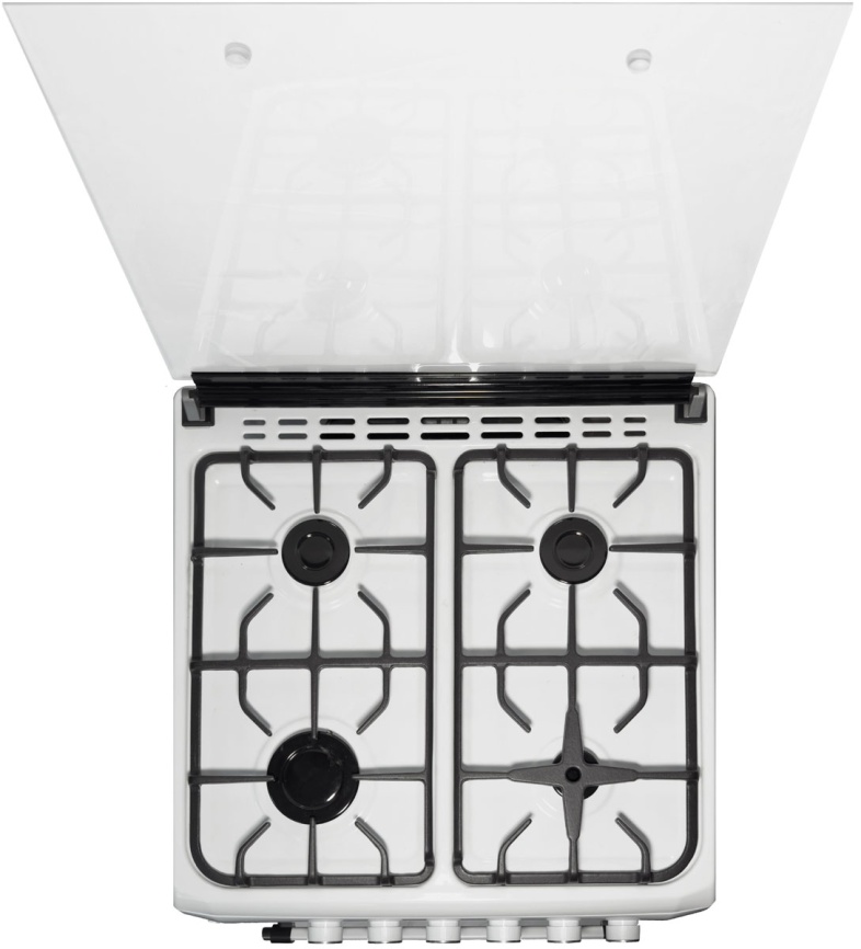 Газовая плита Flama AG 14219 W 60 см, 4 конфорки, белый фото 3