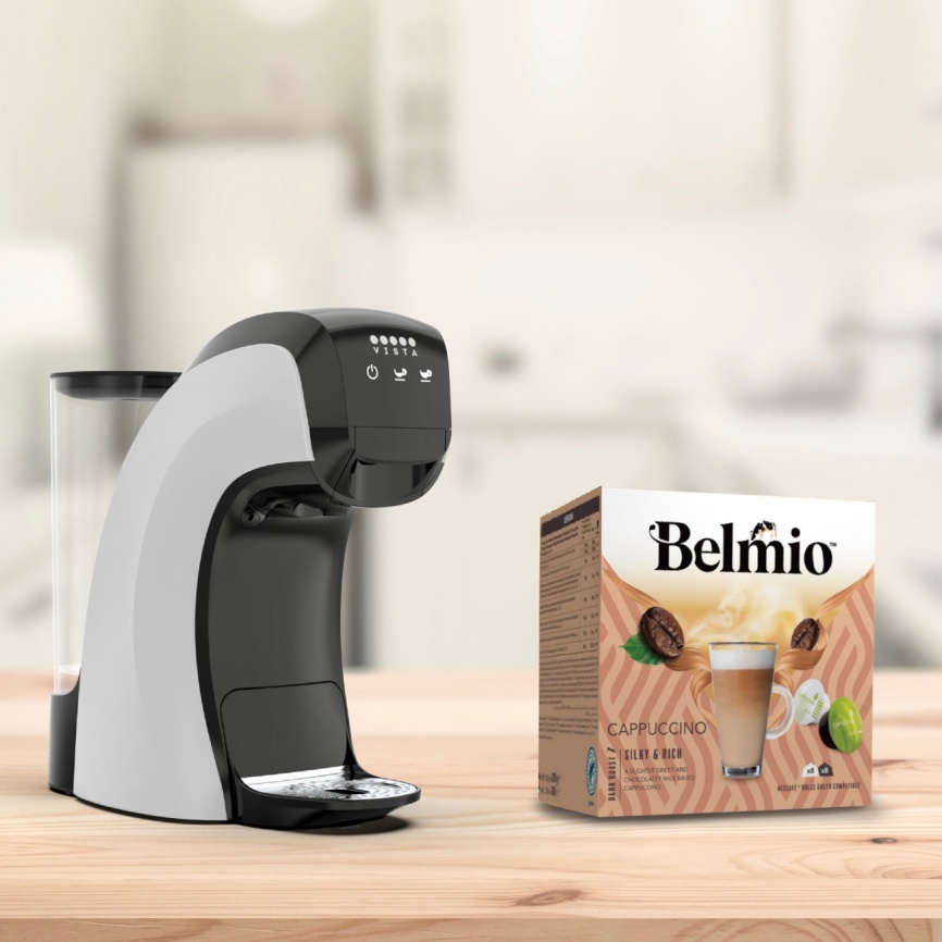 Кофемашина капсульного типа Vista Teano DNS400 (Dolce Gusto, сенсорная), белая фото 10