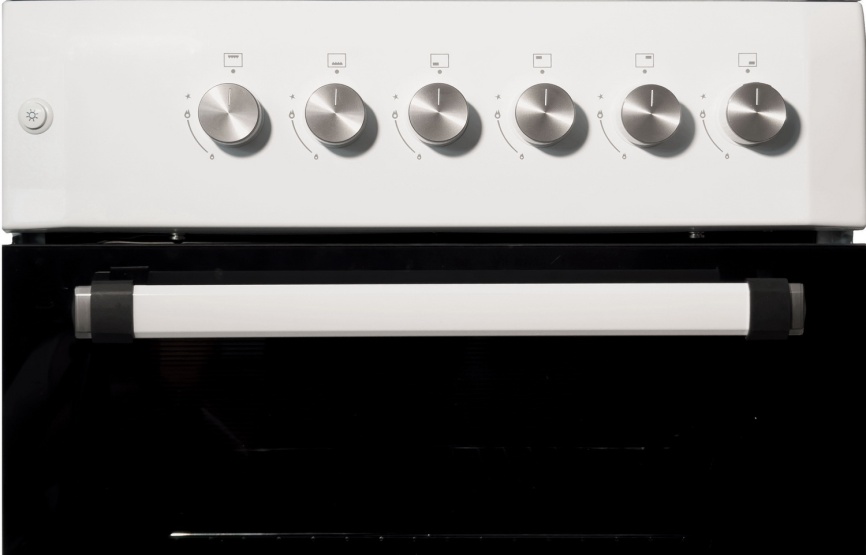 Газовая плита Flama AG 14219 W 60 см, 4 конфорки, белый фото 4