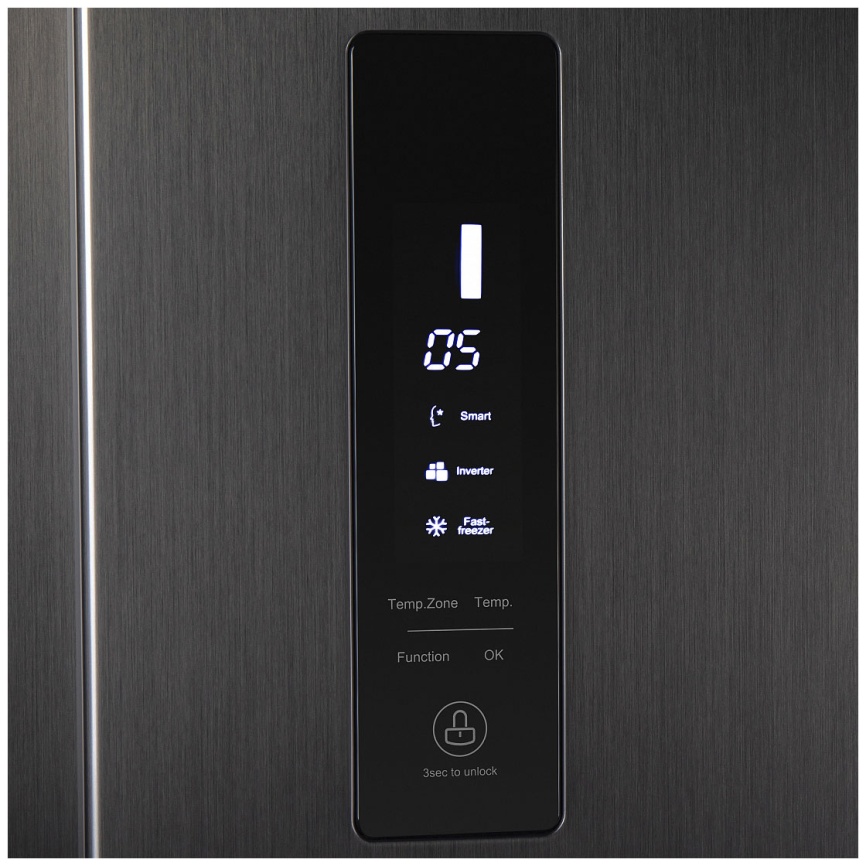 Холодильник Side-by-Side Maunfeld MFF177NFSB No frost, черный фото 2