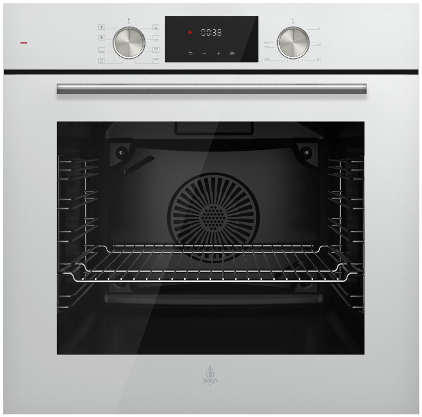 Электрический духовой шкаф Jacky's Электрический духовой шкаф Jackys JO EW7628 59 см, 73 л гриль конвекция, белый фото 1