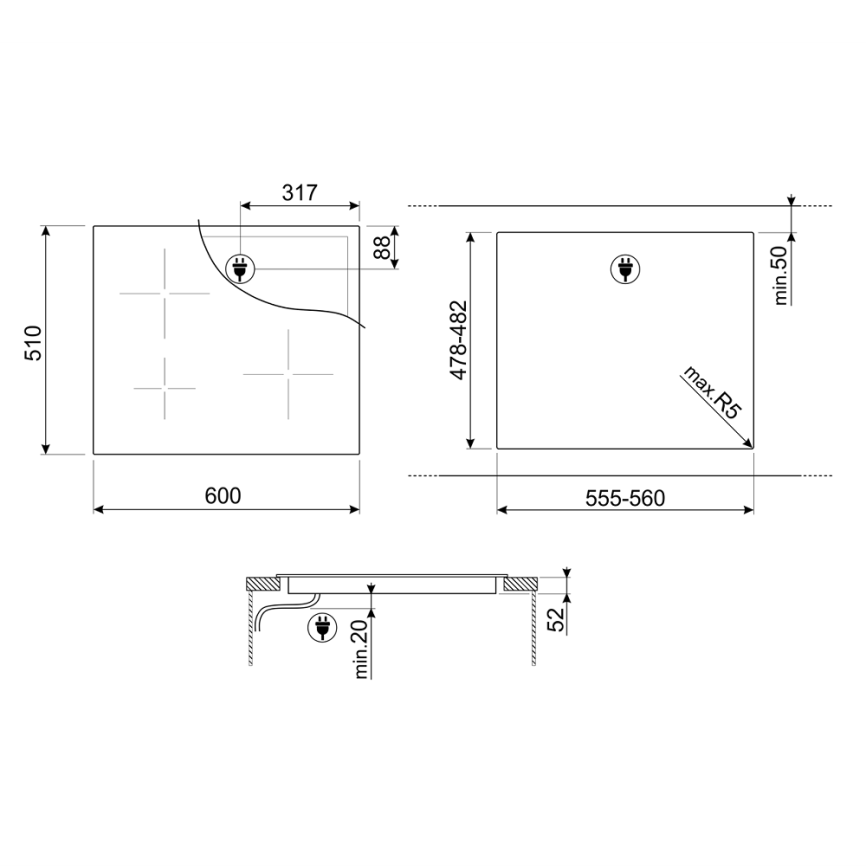Встраиваемая варочная панель SMEG SMEG SI2641DP фото 7