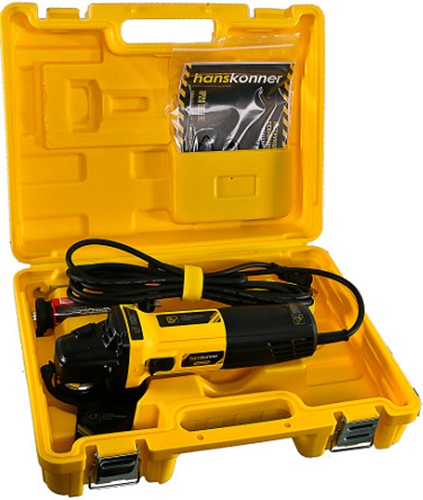 Угловая шлифовальная машина (болгарка) Hanskonner HAG13125TES, КЕЙС фото 10