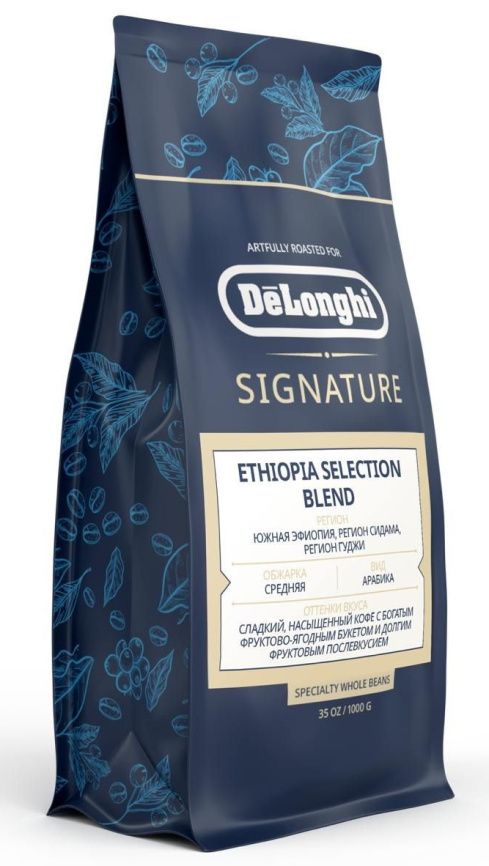 Кофе зерновой De’Longhi Signature coffee Ethiopia Selection Blend 1000 гр фото 2