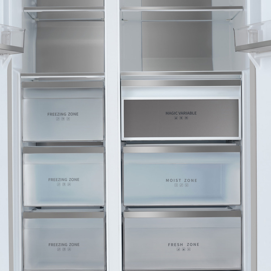 Холодильник Side-by-Side Tesler RSD-537BI GRAPHITE No frost, темно-серый фото 14