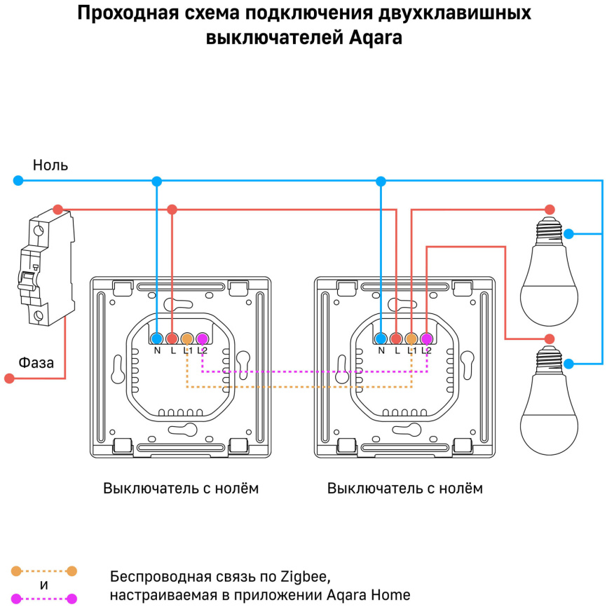 Умный выключатель Aqara Smart Wall WS-EUK03 Grey фото 4