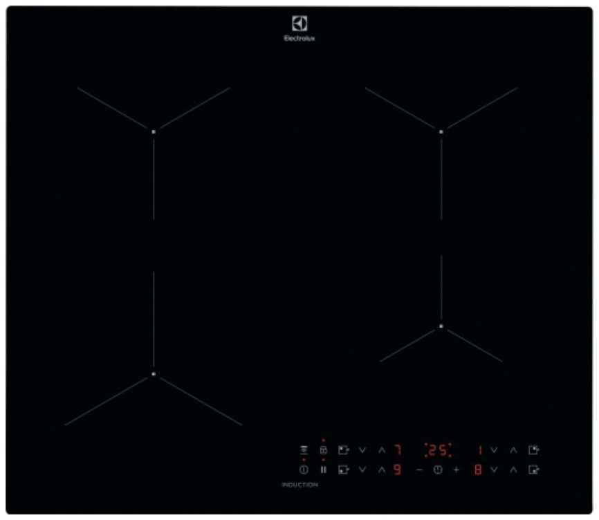 Электрическая варочная панель Electrolux LIL61434C 59 см, 4 конфорки стеклокерамика, черный фото 1