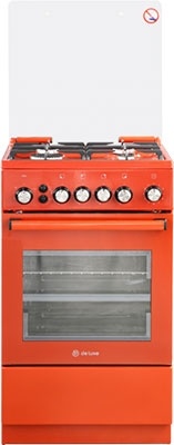 Газовая плита De luxe 5040.40г(кр) ЧР-017 50 см, 43 л, 4 конфорки, красный фото 1