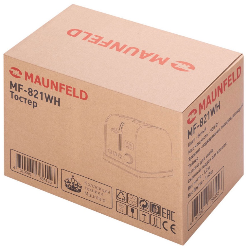 Тостер Maunfeld MF-821WH фото 5