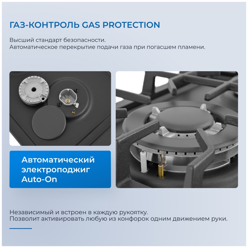 Газовая варочная панель Zugel ZGH290B фото 4
