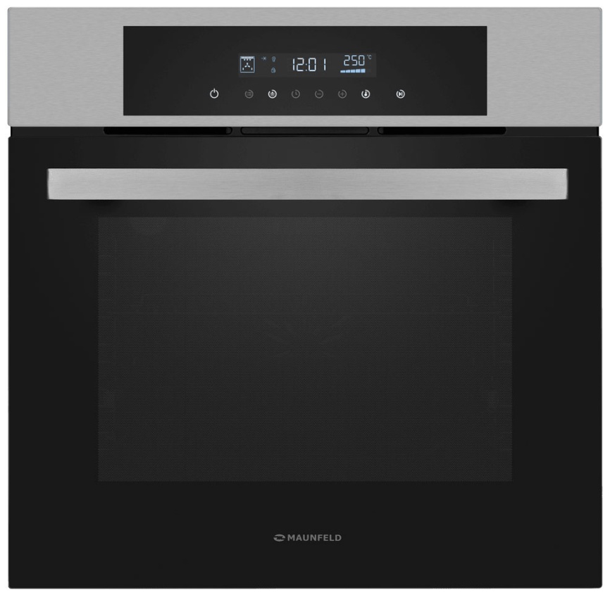 Электрический духовой шкаф Maunfeld AEOD6063S 59 см, 60 л гриль конвекция, серебристый фото 1