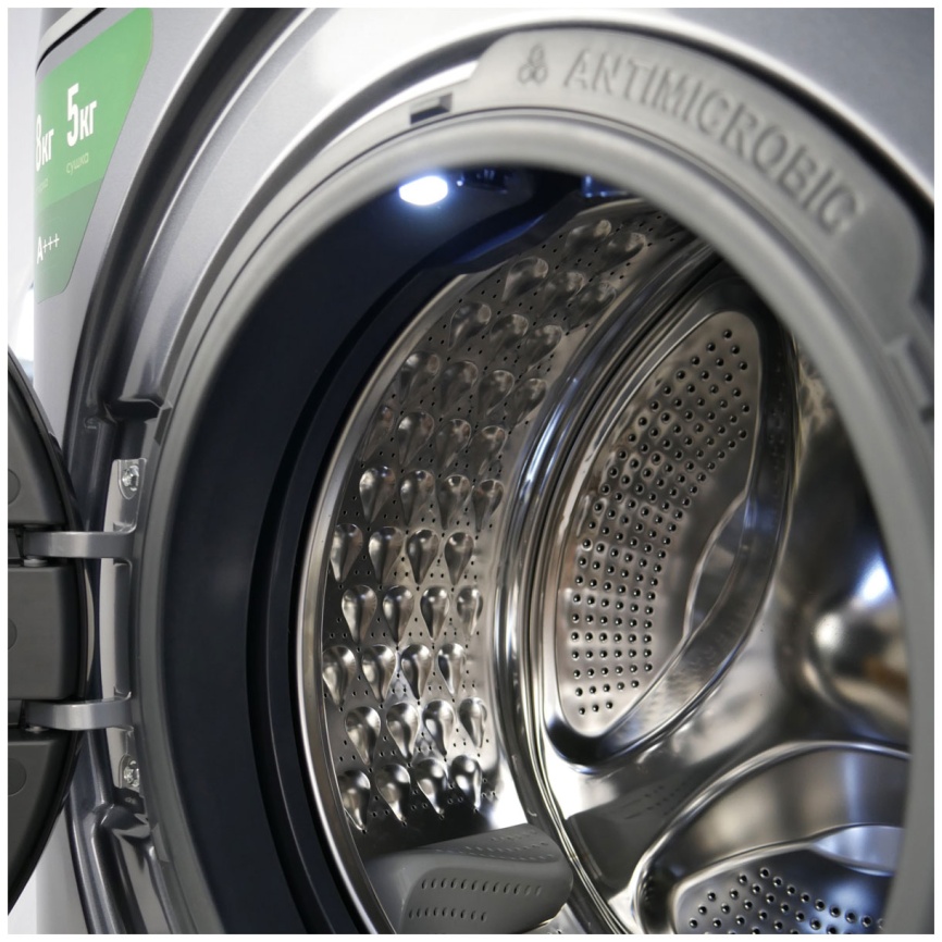 Стиральная машина с сушкой Centek CT-1956 автомат 8 кг, серый фото 5