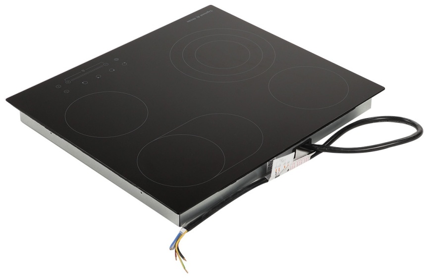 Электрическая варочная панель Zigmund & Shtain CN 38.6 B 59 см, 4 конфорки стеклокерамика, черный фото 5