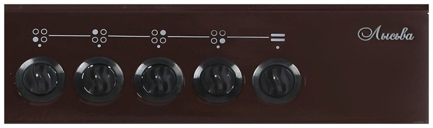 Газовая плита Лысьва ГП 400 МС СТ-2у 50 см, 57 л, 4 конфорки, коричневый фото 2