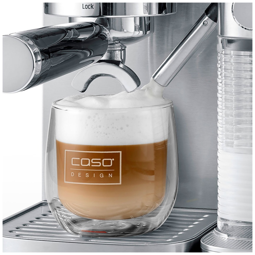 Кофеварка Caso Espresso Gourmet Latte, дисплей, с капучинатором фото 4