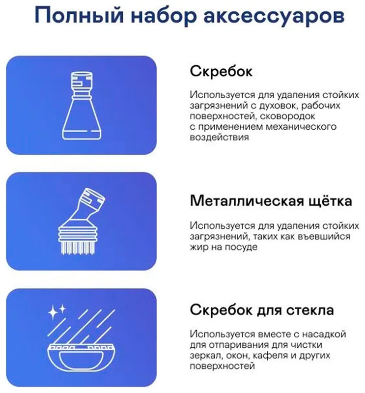 Паровая швабра Garlyn PM-1300, 1300 Вт, 10 насадок, нагрев 30 сек фото 7