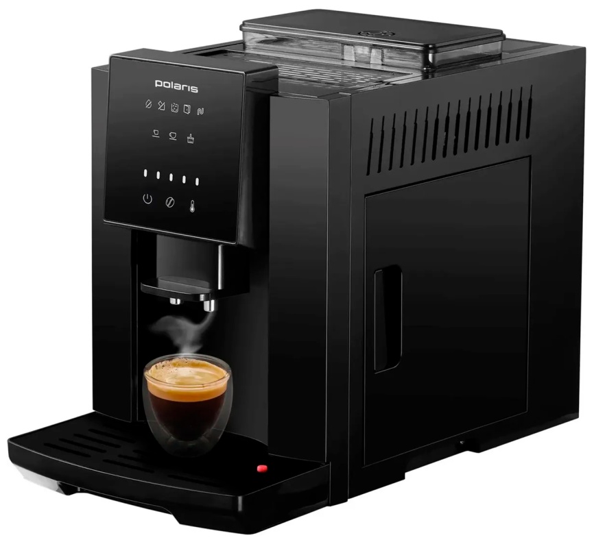 Кофемашина автоматическая Polaris PACM 2040S, черный, вспениватель молока в комплекте фото 1