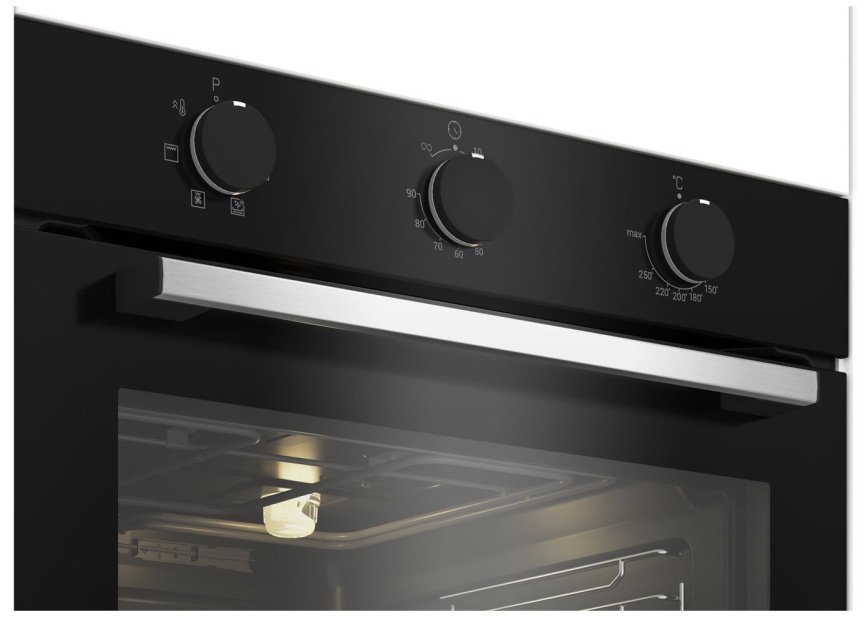 Электрический духовой шкаф Indesit IFE 3634 BL 59 см, 72 л, гриль и конвекция, черный фото 3