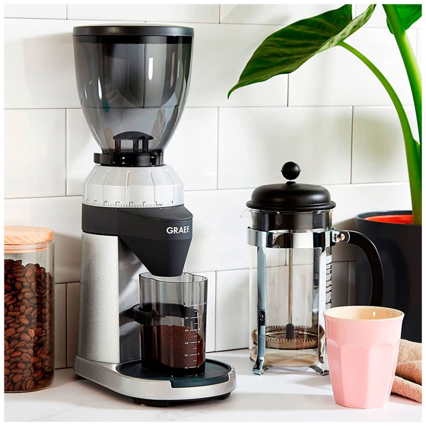 Кофемолка Graef CM 800 silber, 40 степеней, алюминиевый корпус фото 8