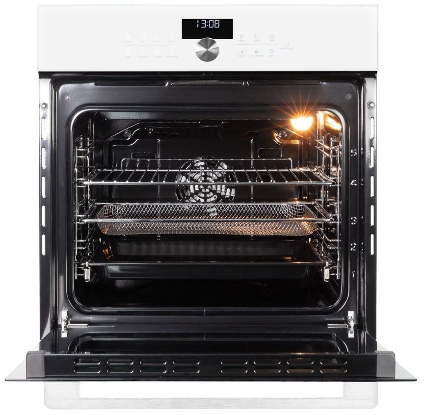 Электрический духовой шкаф Zigmund & Shtain E 168 W 59 см, 73 л гриль конвекция, белый фото 3