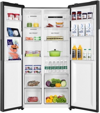 Холодильник Side-by-Side Haier HRF-541DY7RU No frost, черный фото 2