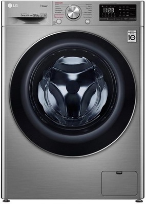 Стиральная машина с сушкой LG F4V5VG2S 9 кг, серый металлик фото 1