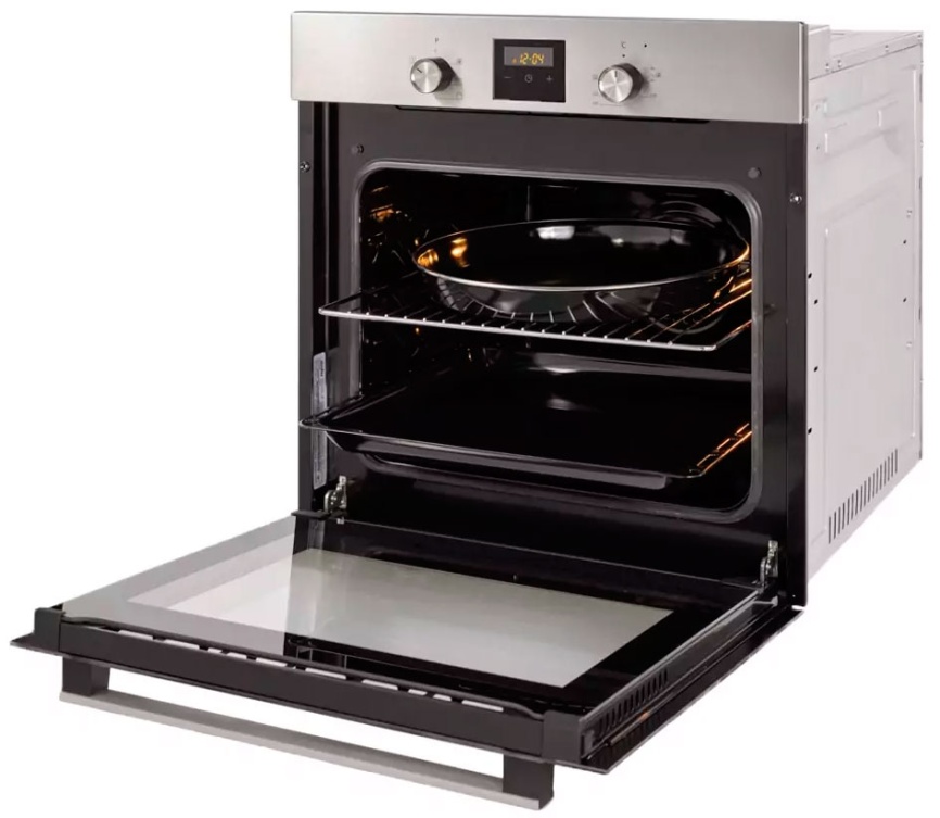 Электрический духовой шкаф Simfer B6EM56016 59 см, 58 л, гриль и конвекция, черное стекло фото 2