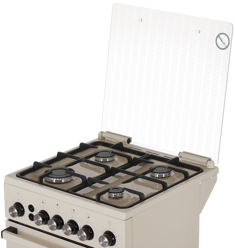 Газовая плита De luxe 5040.40г(кр) ЧР-013 50 см, 43 л, 4 конфорки, слоновая кость фото 9