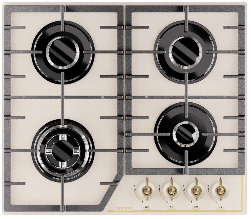 Газовая варочная панель Gefest Газовая варочная панель Gefest ПВГ 2232-01 Р85 4 конфорки, бежевый фото 1