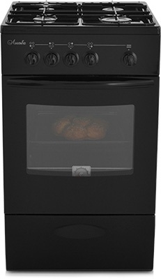 Газовая плита Лысьва ГП 400 МС СТ-2у 50 см, 57 л, 4 конфорки, черный фото 1